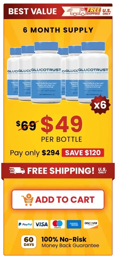 GlucoTrust reviews — GlucoTrust bottle from the official website